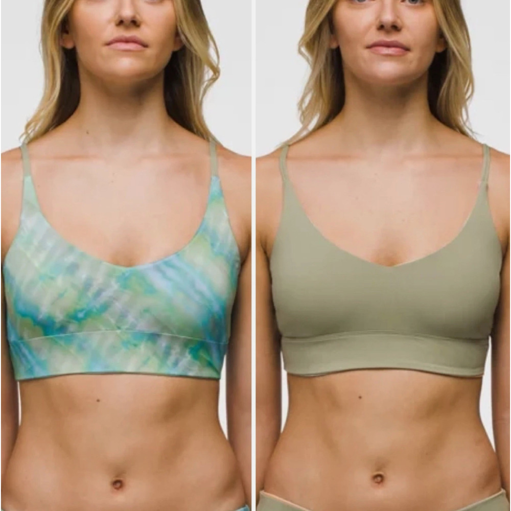 Prana Bikini Top Womens S Blue Willowโ Falls Reversible Mirage Beach Summer